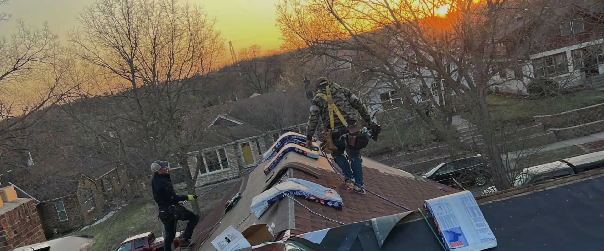 hero contractors doing a roof replacement